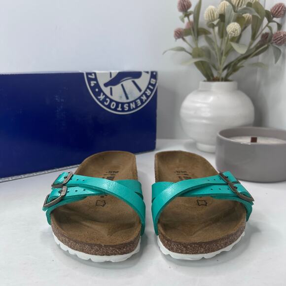 Birkenstock Almere II Burko Flor Sandals Graceful Emerald Women's 4/EU 35 - Picture 2 of 10